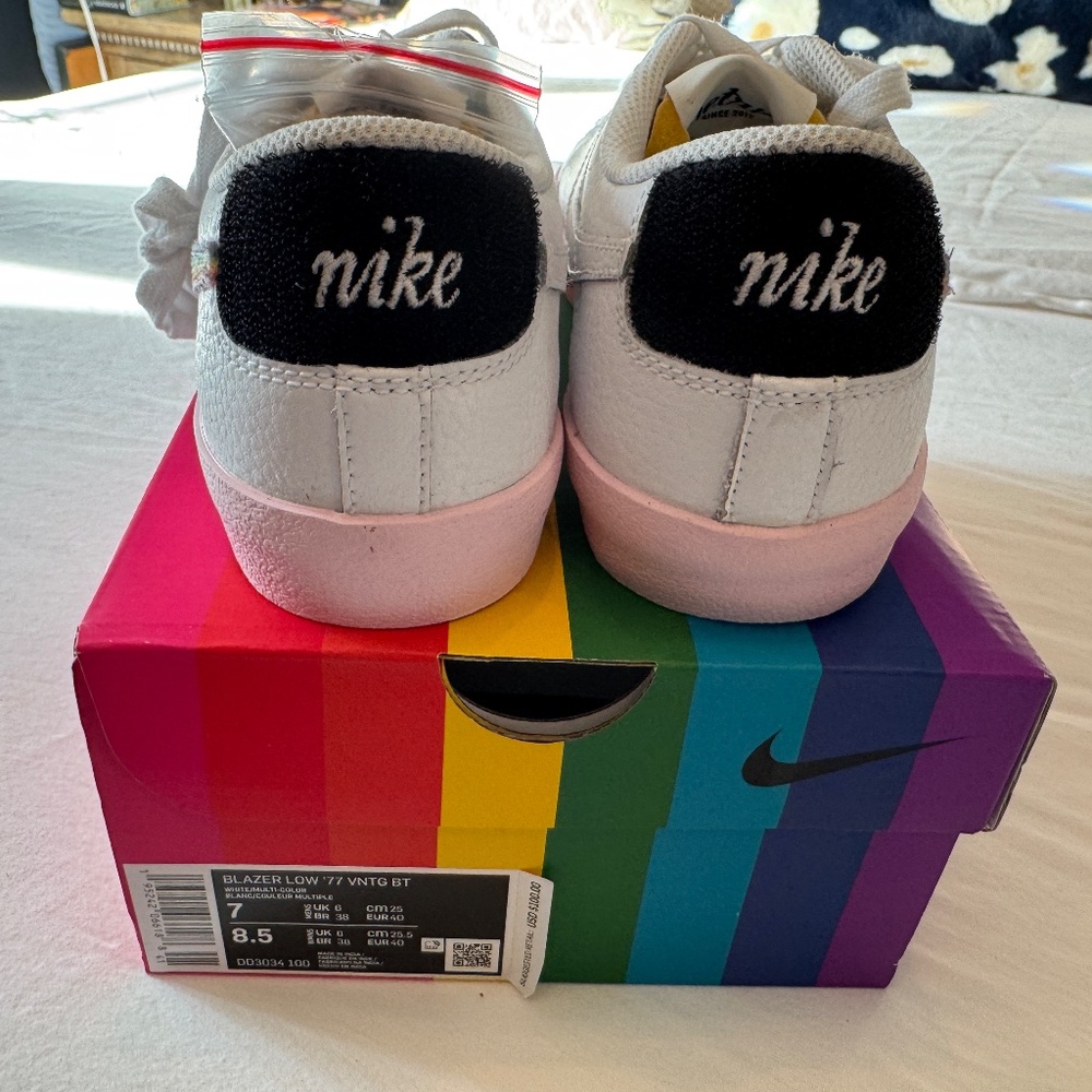 Nike Blazer Low 77" Vintage Be True Rainbow LGBTQ NEW UNISEX W8.5 M7 - Picture 11 of 12